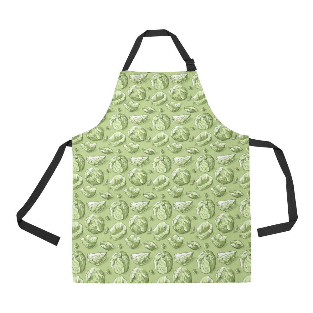 Brussels Sprouts Pattern Print Design 01 Apron with Pocket