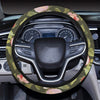 Apple blossom Pattern Print Design AB01 Steering Wheel Cover with Elastic Edge