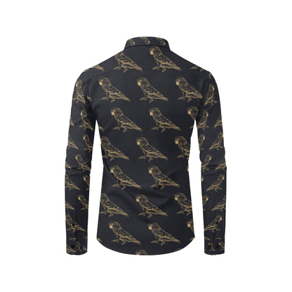 Parakeet Pattern Print Design A04 Men's Long Sleeve Shirt