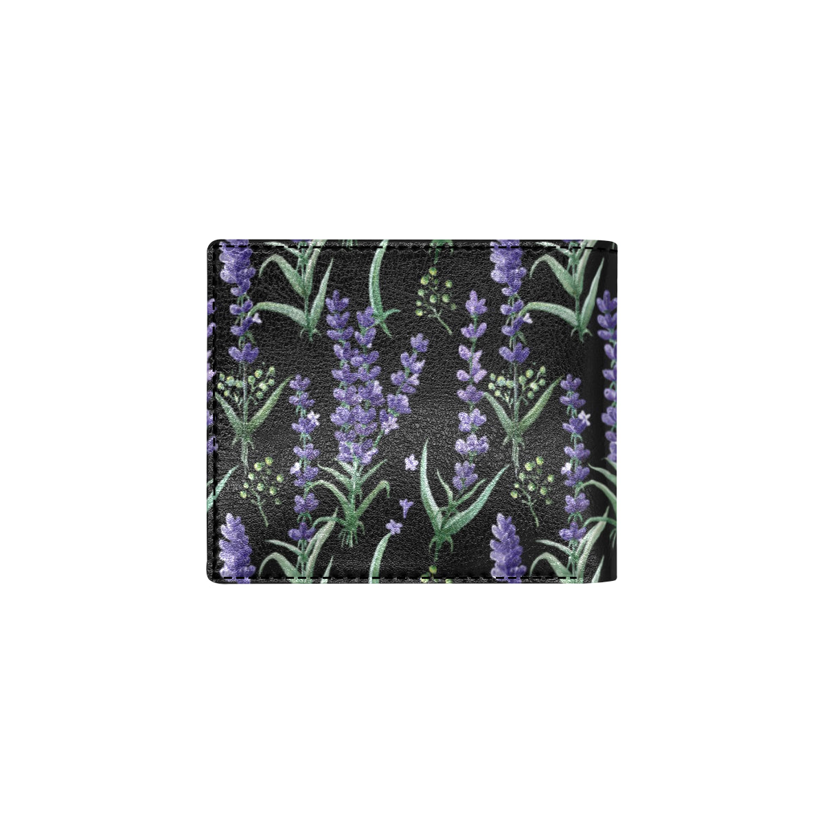 Lavender Pattern Print Design LV01 Men's ID Card Wallet