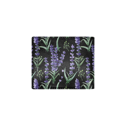 Lavender Pattern Print Design LV01 Men's ID Card Wallet