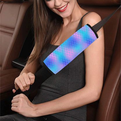 Mermaid Scales Pattern Print Design 04 Car Seat Belt Cover