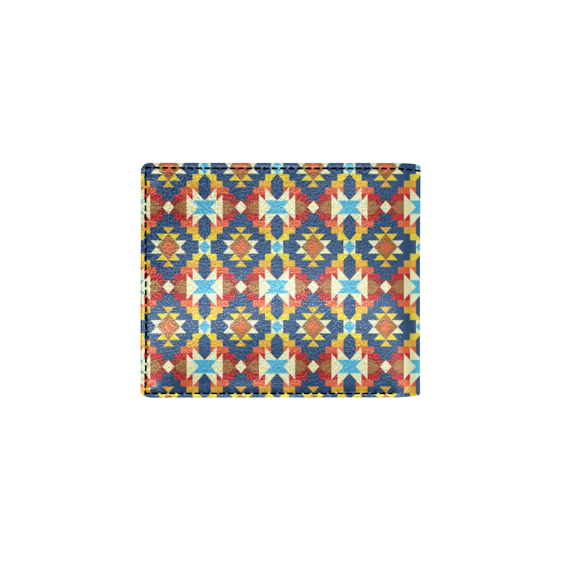 Aztec Pattern Print Design 01 Men's ID Card Wallet