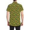 Agricultural Corn cob Print Men's Short Sleeve Button Up Shirt