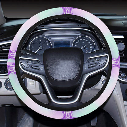 Capricorn Zodiac Pattern Print Design 02 Steering Wheel Cover with Elastic Edge