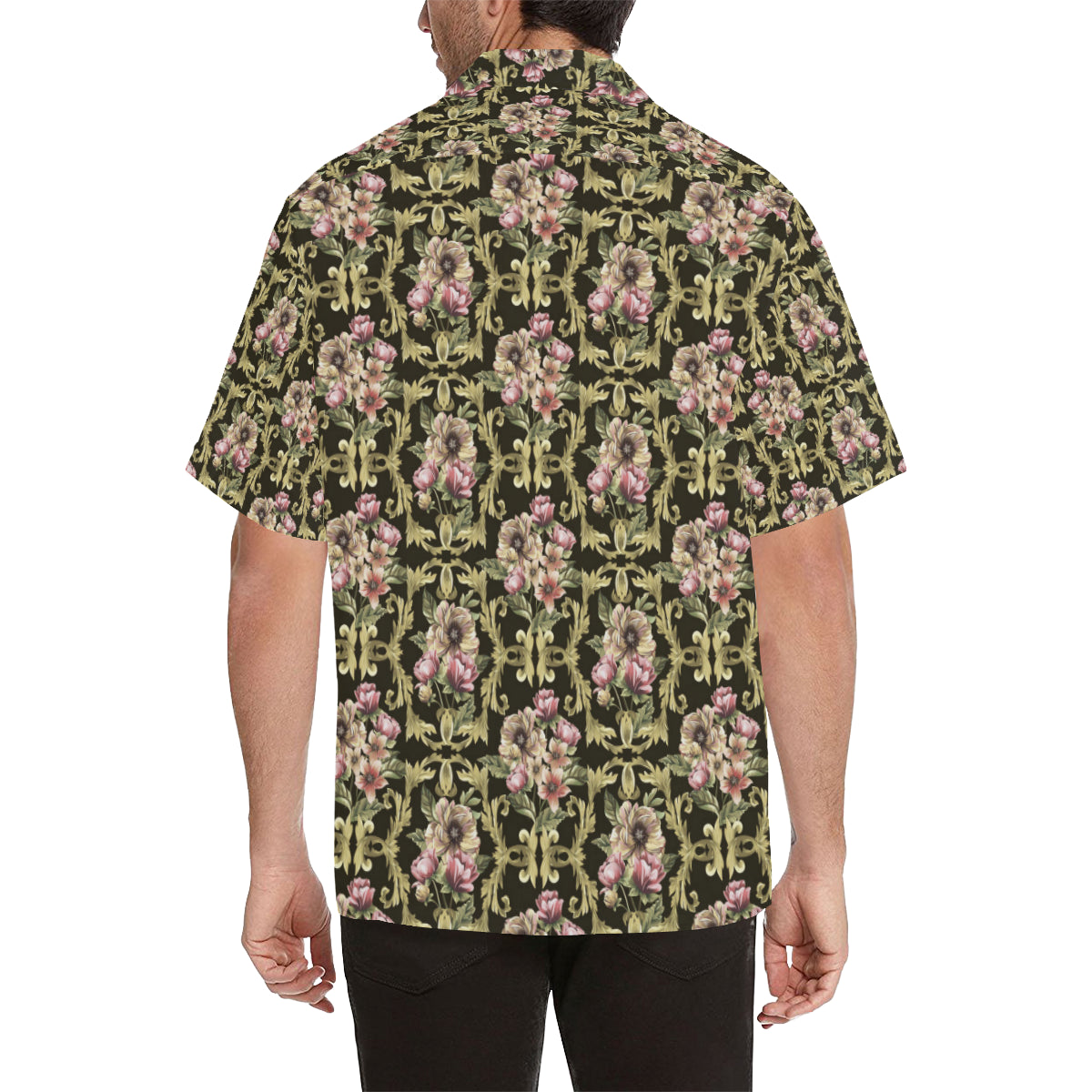 Baroque Pattern Print Design 02 Men's Hawaiian Shirt