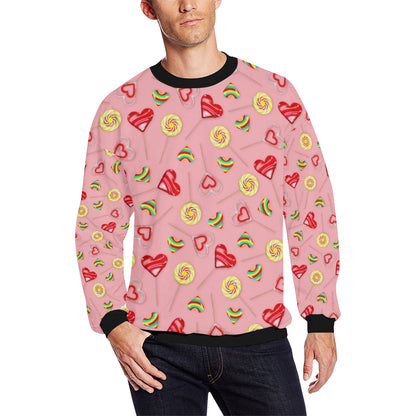 Lollipop Pattern Print Design LL05 Men Long Sleeve Sweatshirt