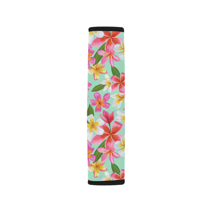 Plumeria Pattern Print Design PM014 Car Seat Belt Cover