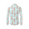 SeaHorse Pattern Print Design 01 Men's Long Sleeve Shirt