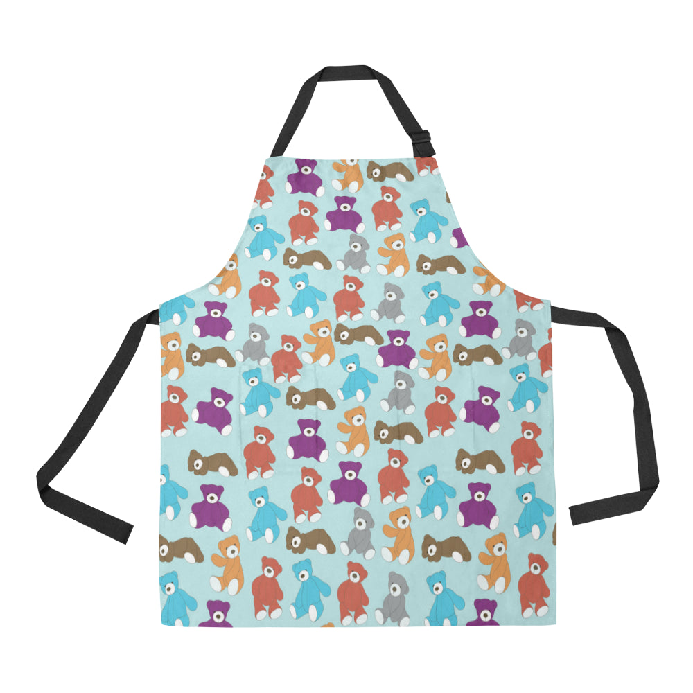 Bear Cute Pattern Print Design 03 Apron with Pocket