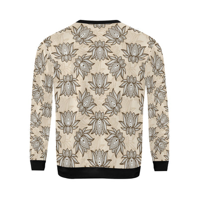 lotus Boho Pattern Print Design LO05 Men Long Sleeve Sweatshirt