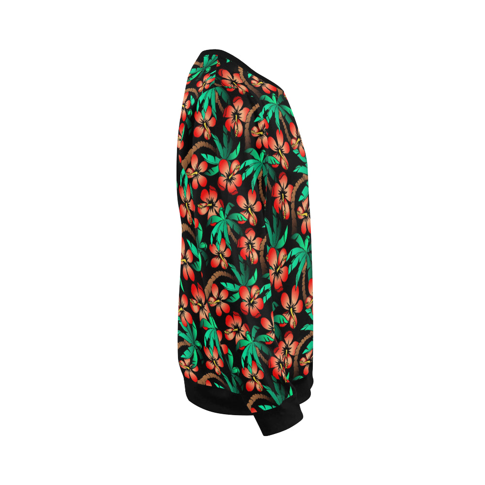 Hawaiian Themed Pattern Print Design H022 Men Long Sleeve Sweatshirt