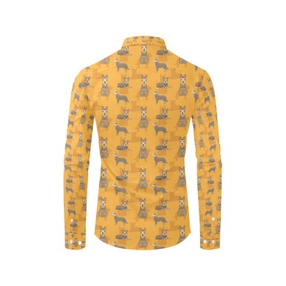 Berger Picard Pattern Print Design 01 Men's Long Sleeve Shirt