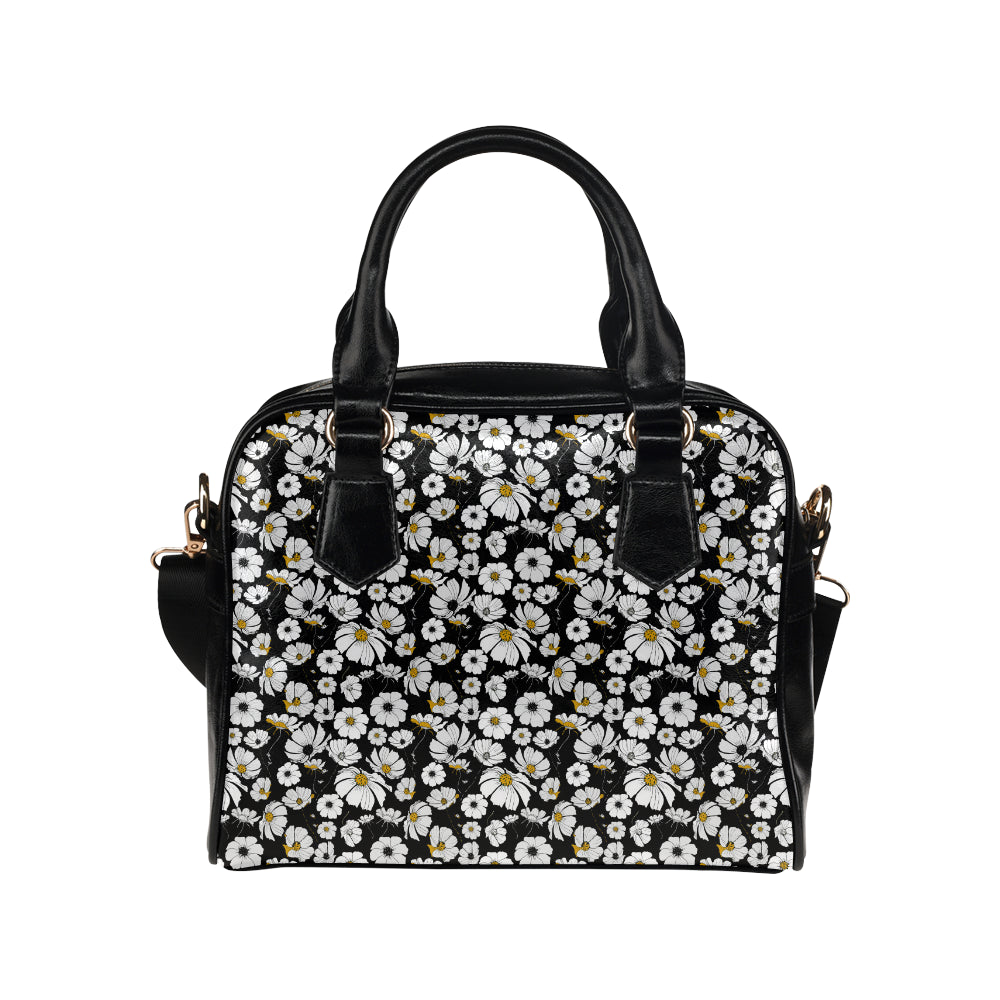 Daisy Pattern Print Design 02 Shoulder Handbag