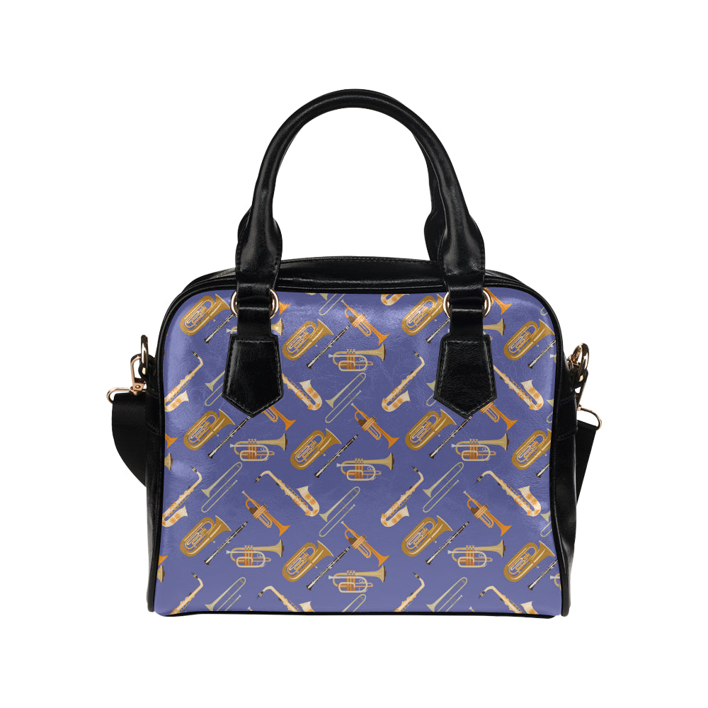 Trombone Pattern Print Design 02 Shoulder Handbag