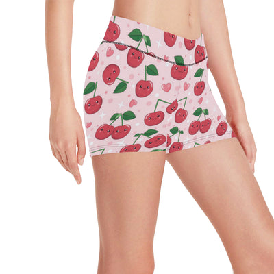 Cherry Pattern Print Design CH02 Yoga Shorts