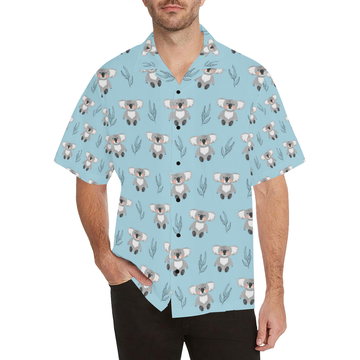 Koala Pattern Print Design 01 Men's Hawaiian Shirt
