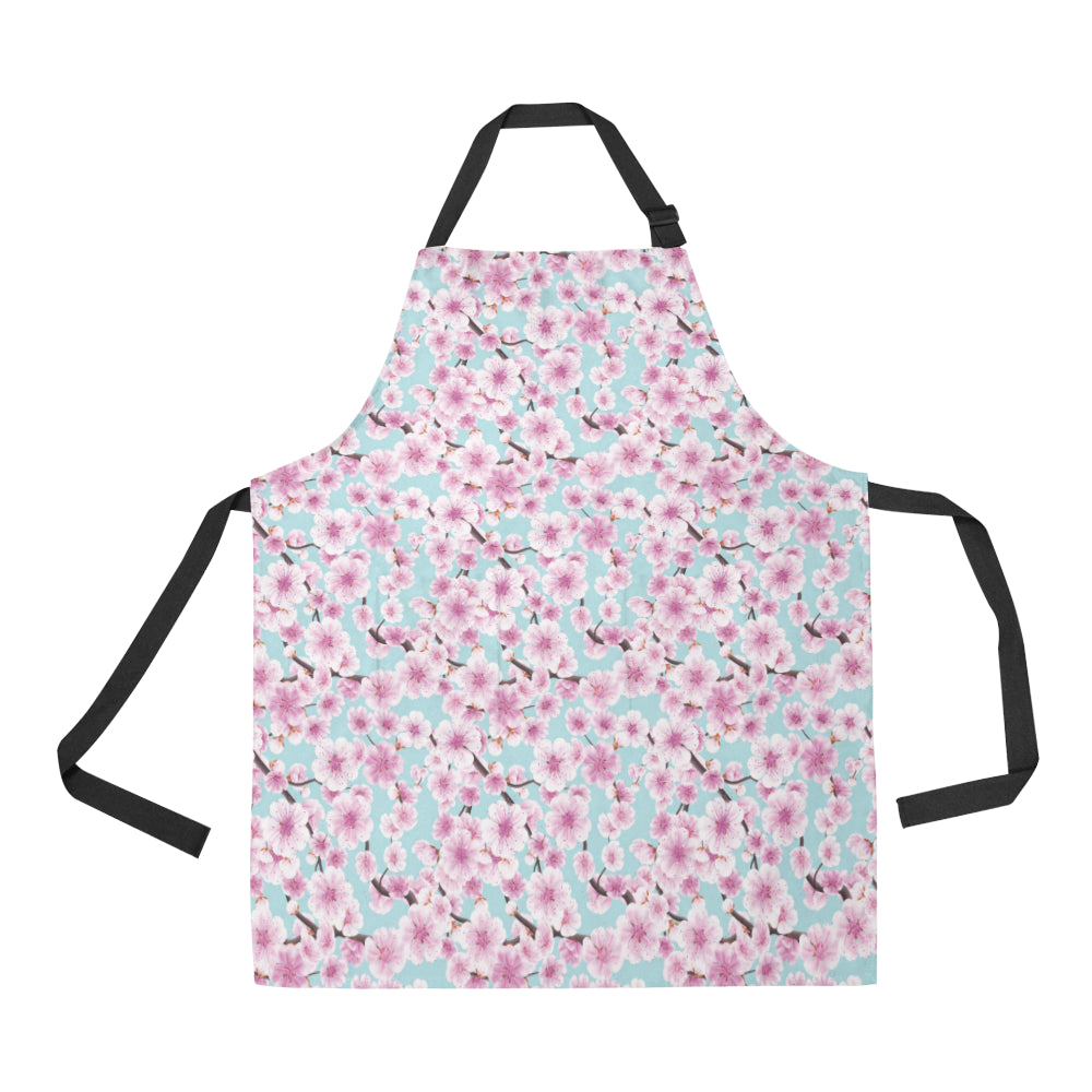 Cherry Blossom Pattern Print Design 01 Apron with Pocket