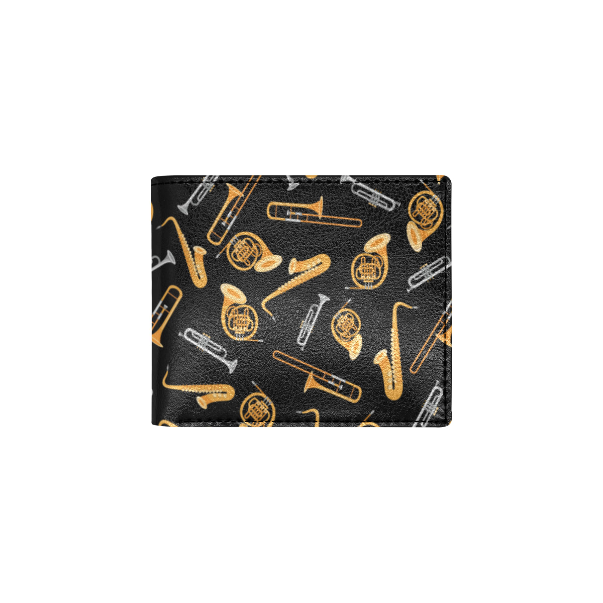 Jazz Pattern Print Design 01 Men's ID Card Wallet