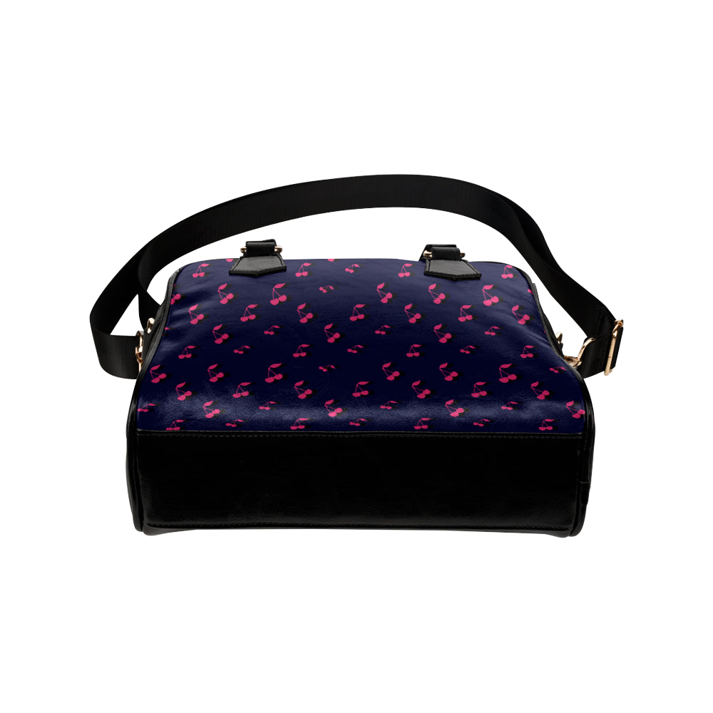 Cherry Pattern Print Design 02 Shoulder Handbag