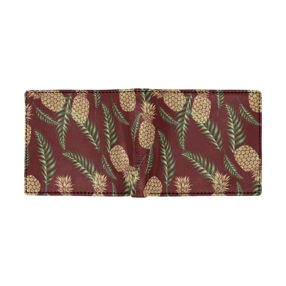 Pineapple Pattern Print Design PP013 Men's ID Card Wallet