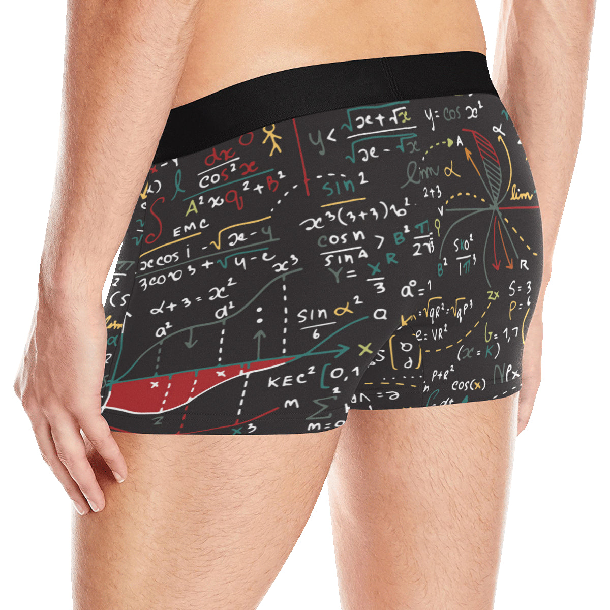 Math Pattern Print Design 04 Men's Boxer Briefs