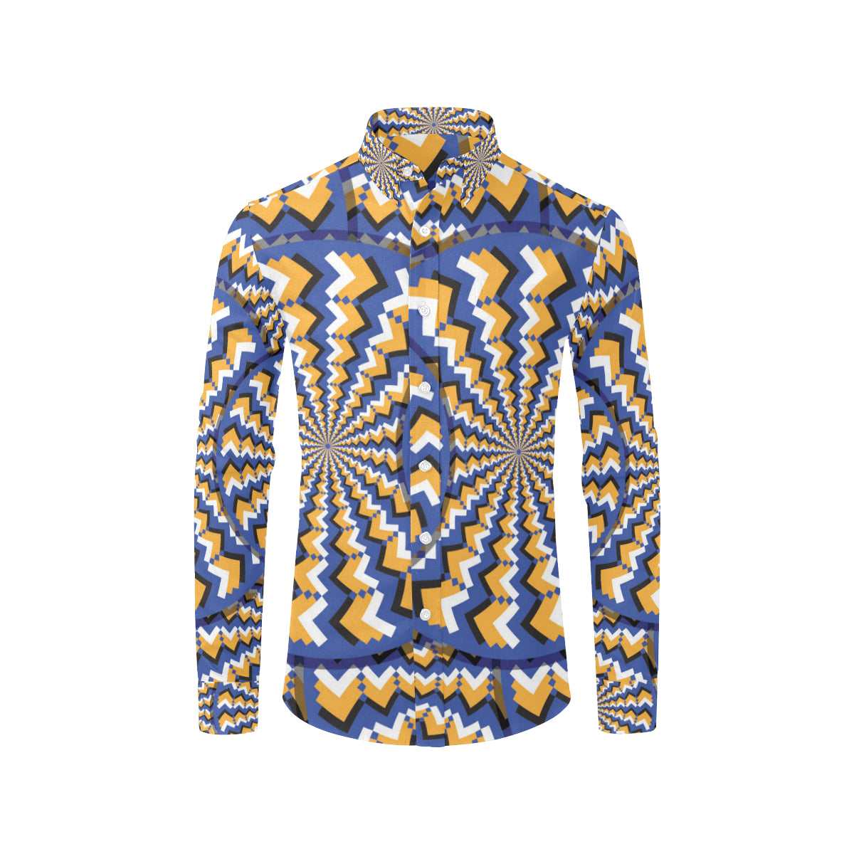 Optical illusion Pattern Print Design A01 Men's Long Sleeve Shirt