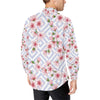 Cherry Blossom Pattern Print Design CB07 Men's Long Sleeve Shirt