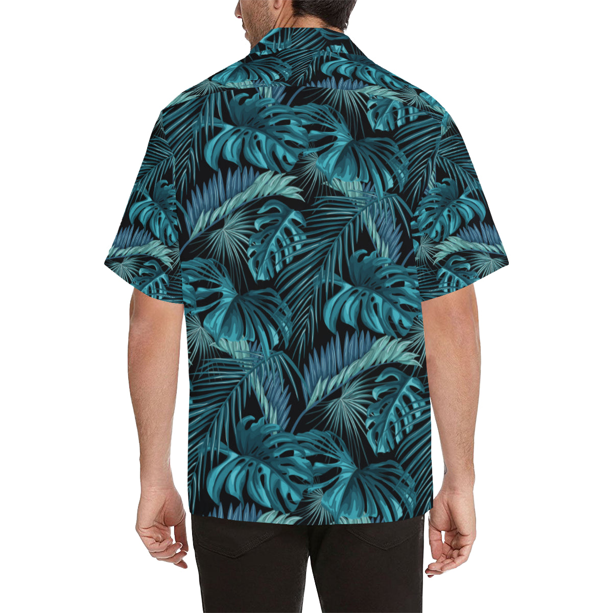 Palm Leaf Pattern Print Design A03 Men's Hawaiian Shirt