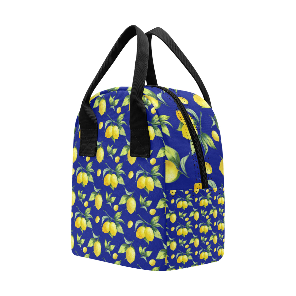 Lemon Pattern Print Design LM06 Insulated Lunch Bag