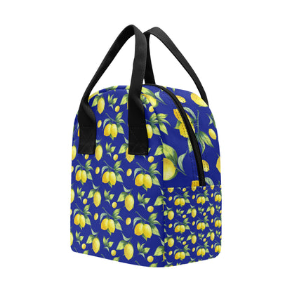 Lemon Pattern Print Design LM06 Insulated Lunch Bag
