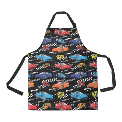 Racing Pattern Print Design A05 Apron with Pocket