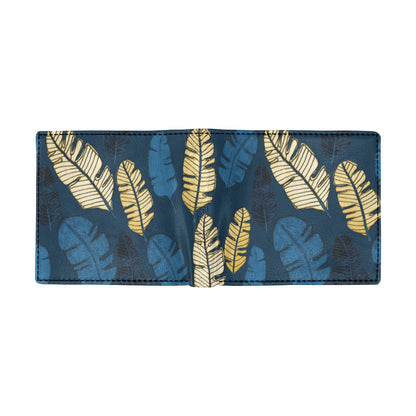 Banana Leaf Pattern Print Design BL09 Men's ID Card Wallet