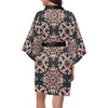 Medallion Pattern Print Design 01 Women's Short Kimono