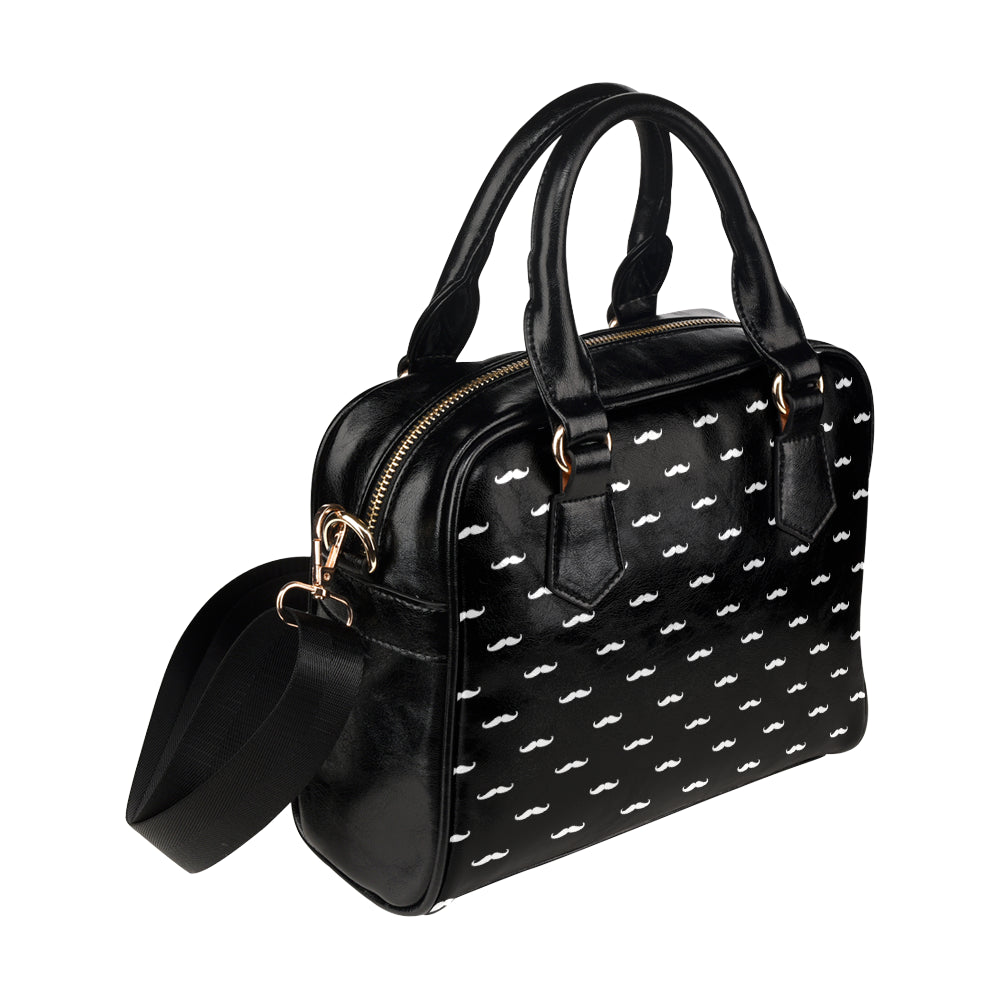 Mustache Pattern Print Design A04 Shoulder Handbag