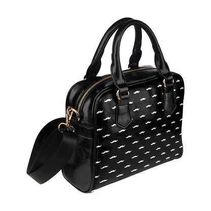 Mustache Pattern Print Design A04 Shoulder Handbag