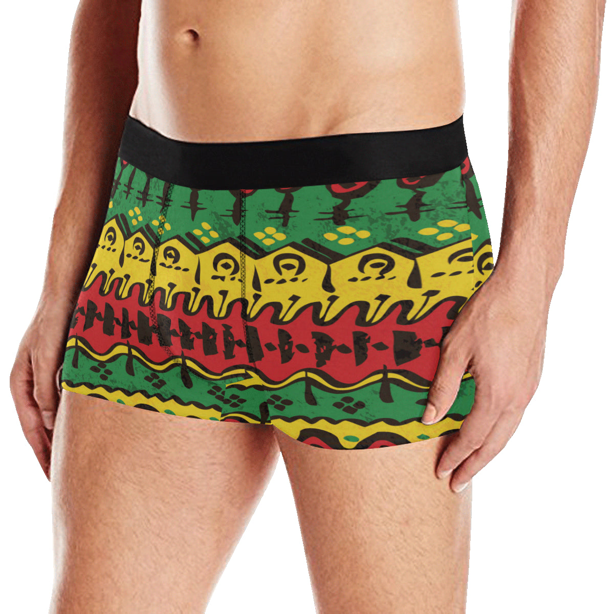 Rasta Pattern Print Design A01 Men's Boxer Briefs