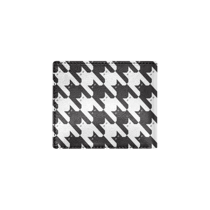 Cat HoundstoothPattern Print Design 01 Men's ID Card Wallet