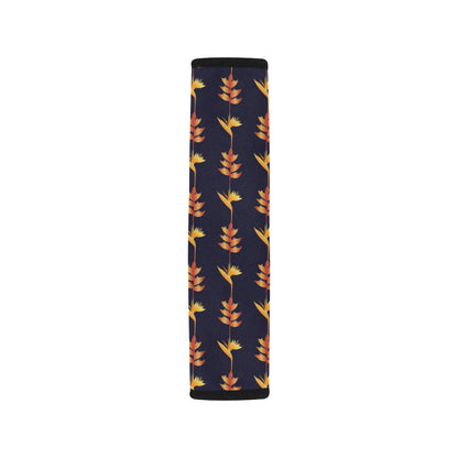 Heliconia Pattern Print Design HL06 Car Seat Belt Cover