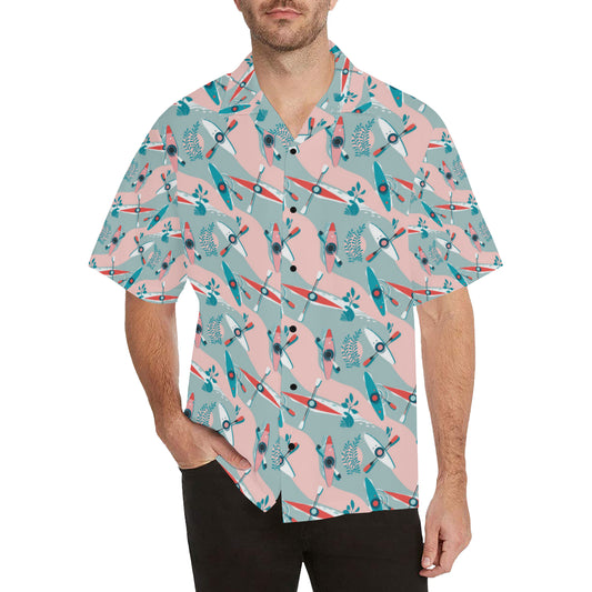 Kayak Pattern Print Design 05 Men's Hawaiian Shirt