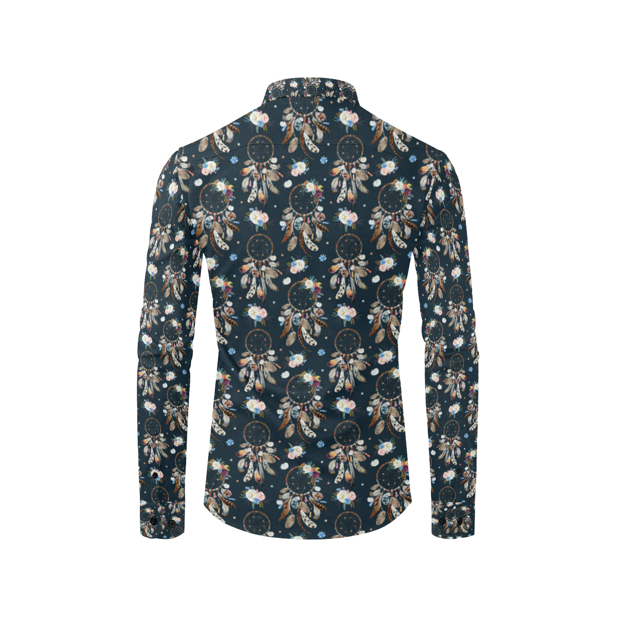 Dream Catcher Boho Floral Style Men's Long Sleeve Shirt