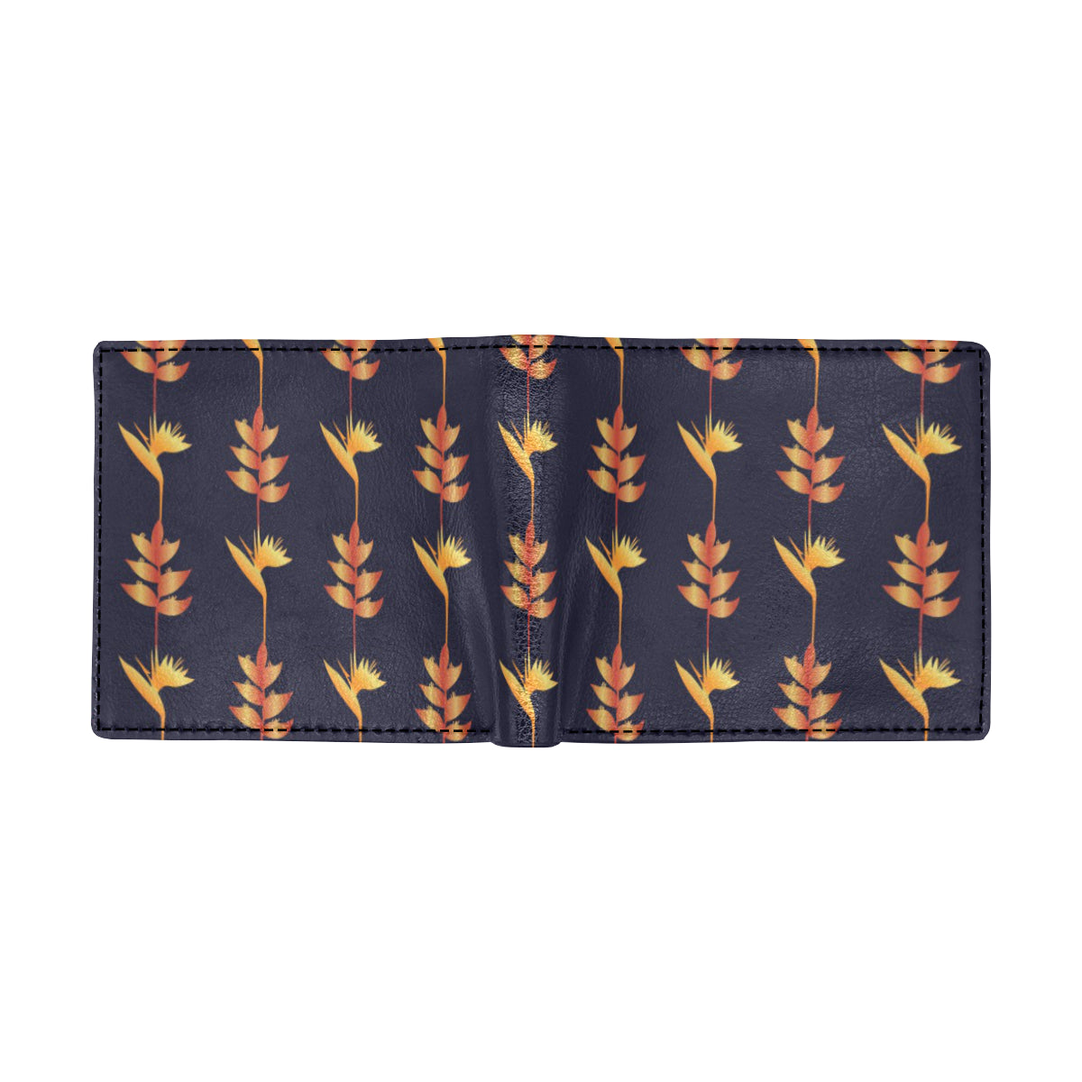 Heliconia Pattern Print Design HL06 Men's ID Card Wallet