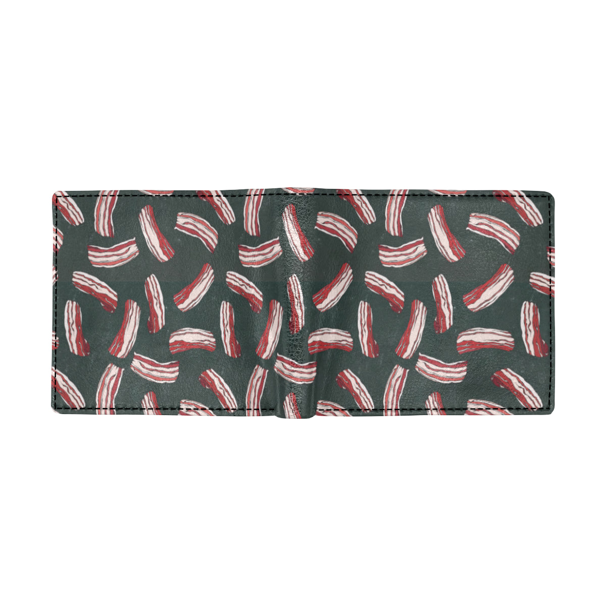 Bacon Pattern Print Design 02 Men's ID Card Wallet