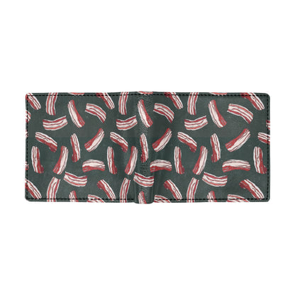 Bacon Pattern Print Design 02 Men's ID Card Wallet
