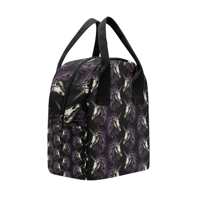 Unicorn Skull head Insulated Lunch Bag