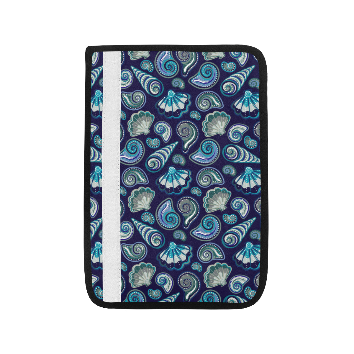 Beach Seashell Blue Print Car Seat Belt Cover