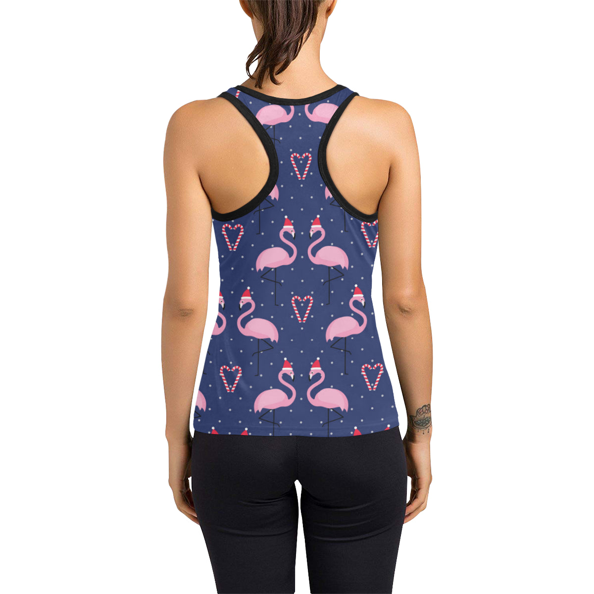 Flamingo Christmas Women's Racerback Tank Top
