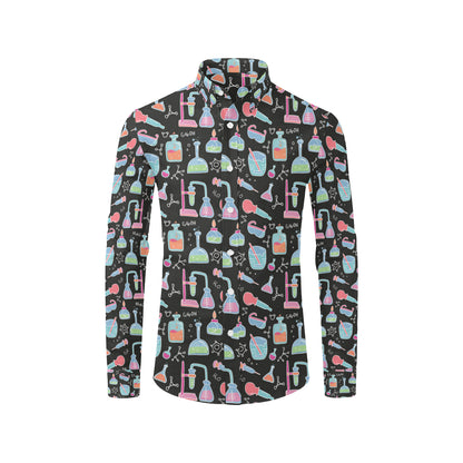 Chemical Pattern Print Design 06 Men's Long Sleeve Shirt