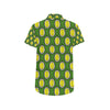 Durian Pattern Print Design DR01 Men's Short Sleeve Button Up Shirt