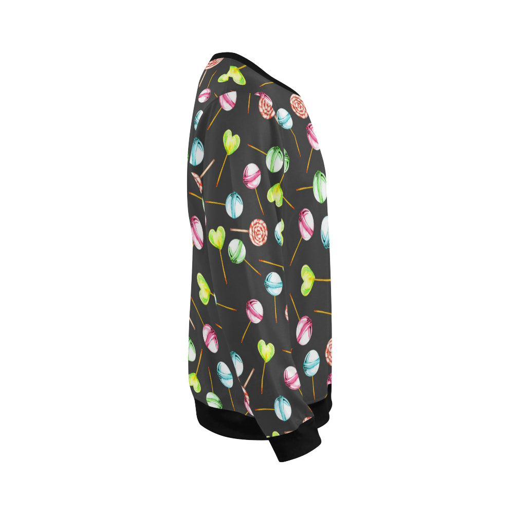 Lollipop Pattern Print Design LL02 Men Long Sleeve Sweatshirt